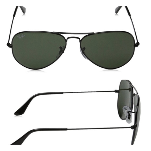 Ray-Ban Aviator sunglasses, Black/Grey Green NWOT